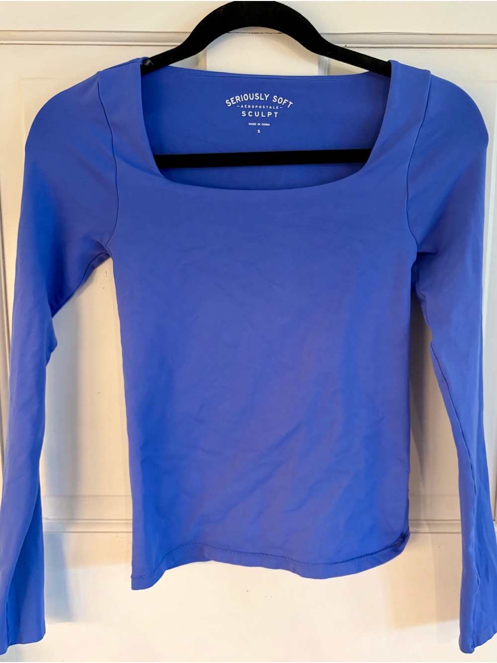 Aéropostale Seriously Soft Sculpt Square Neck Long Sleeve